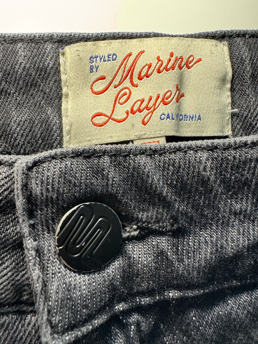 Marine Layer Charlie Denim Straight Leg Pant Denim Jeans Women’s size 12 - Picture 9 of 13